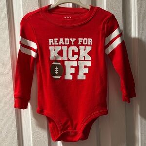 NWOT Carter's Red 'Ready for Kickoff' Baby One-Piece